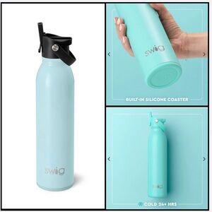 Swig Life Flip-Top Water Bottle / 20oz / aquamarine shimmer (discontinued) / NEW